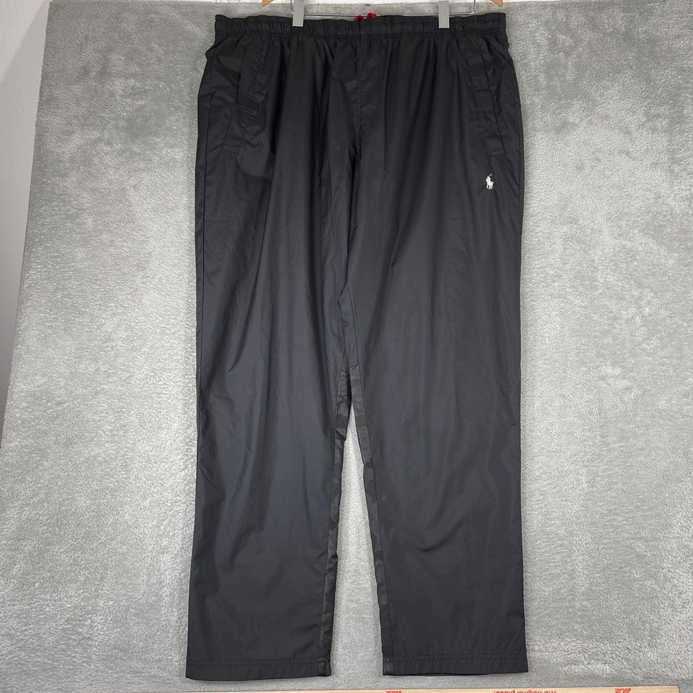 Polo Ralph Lauren Track Pants Mens 2XB Black Camo Mesh Windbreaker Joggers